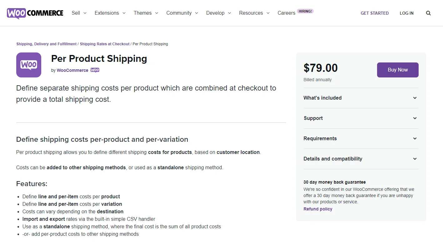 Per Product Shipping 